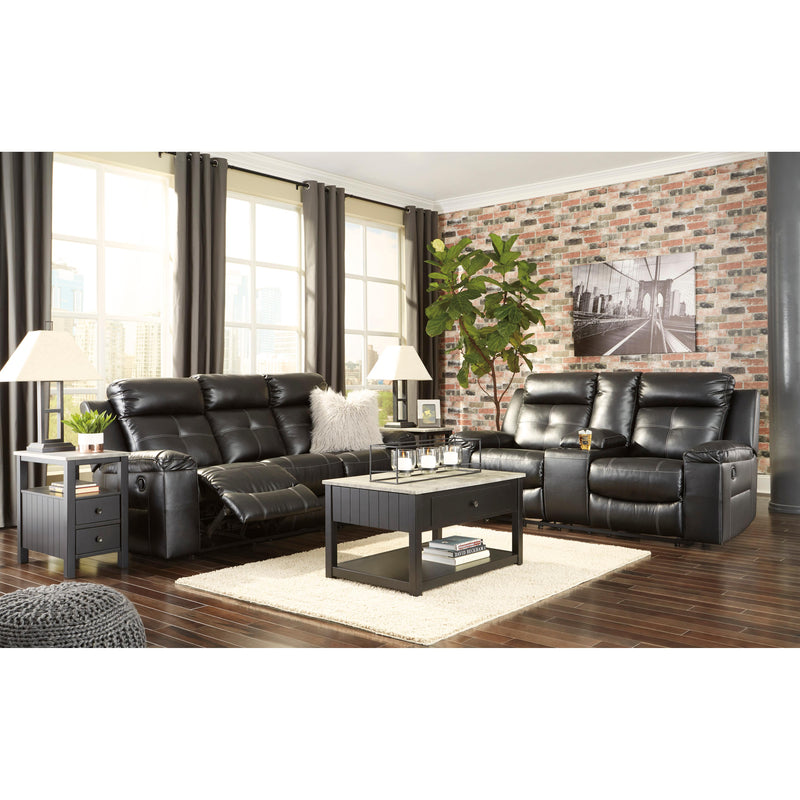 Signature Design by Ashley Kempten Reclining Leather Look Sofa 8210588 IMAGE 14