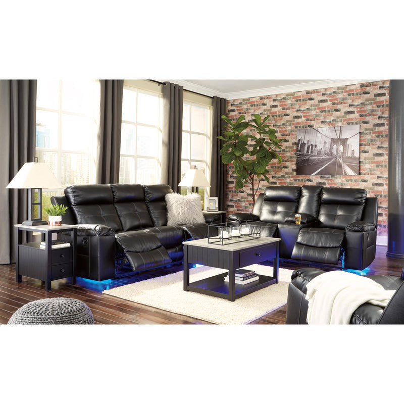 Signature Design by Ashley Kempten Reclining Leather Look Sofa 8210588 IMAGE 15