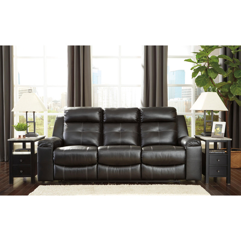 Signature Design by Ashley Kempten Reclining Leather Look Sofa 8210588 IMAGE 5