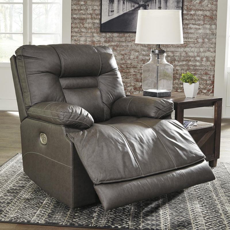 Signature Design by Ashley Wurstrow Power Leather Match Recliner U5460213 IMAGE 6