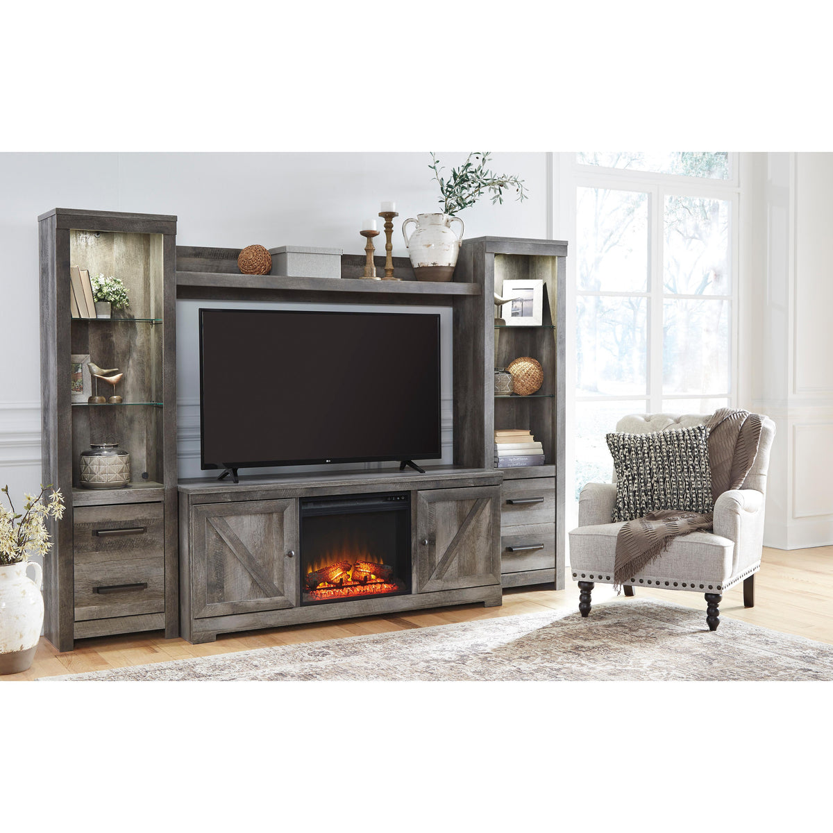 Signature Design by Ashley Wynnlow W440W2 4 pc Entertainment Center