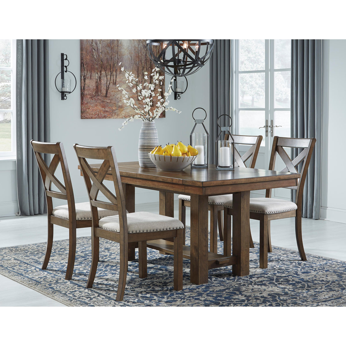 Signature Design by Ashley Moriville Dining Table with Trestle Base D6