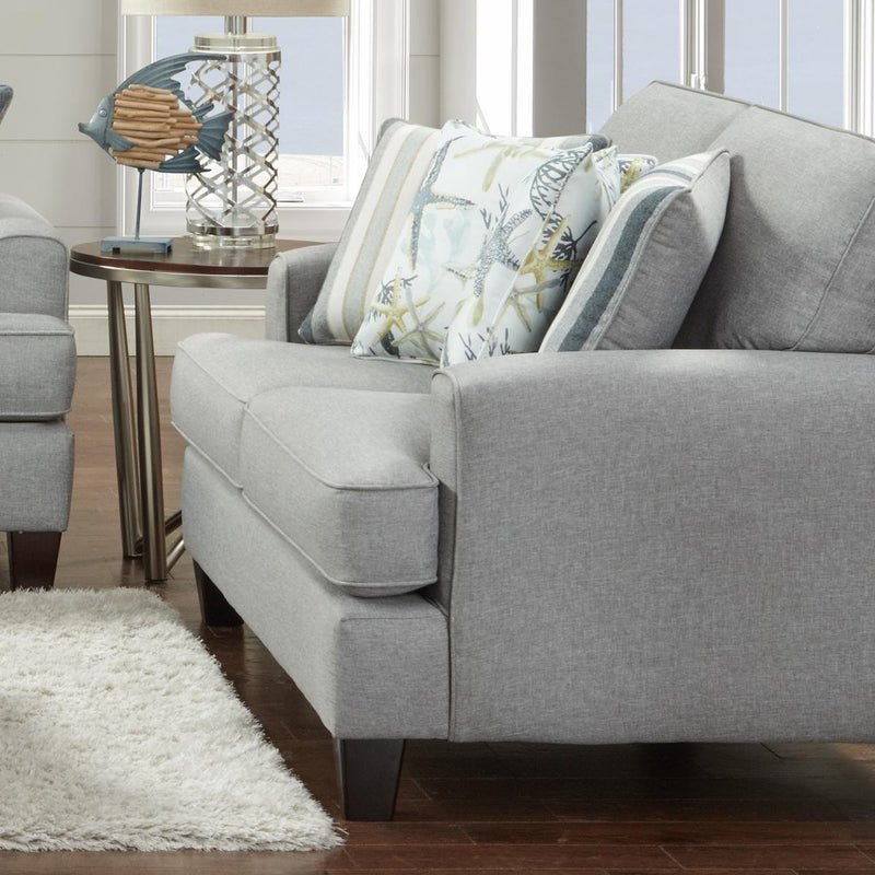Fusion Furniture Stationary Fabric Loveseat 2601 JITTERBUG FLAX IMAGE 1