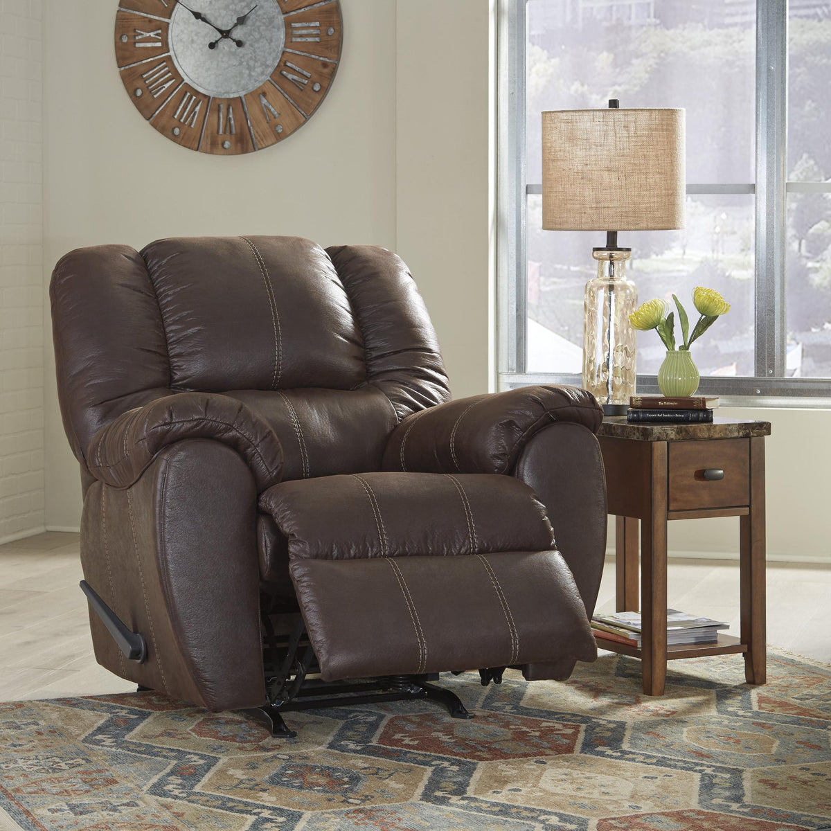 Signature Design by Ashley McGann Rocker Leather Look Recliner 1030125