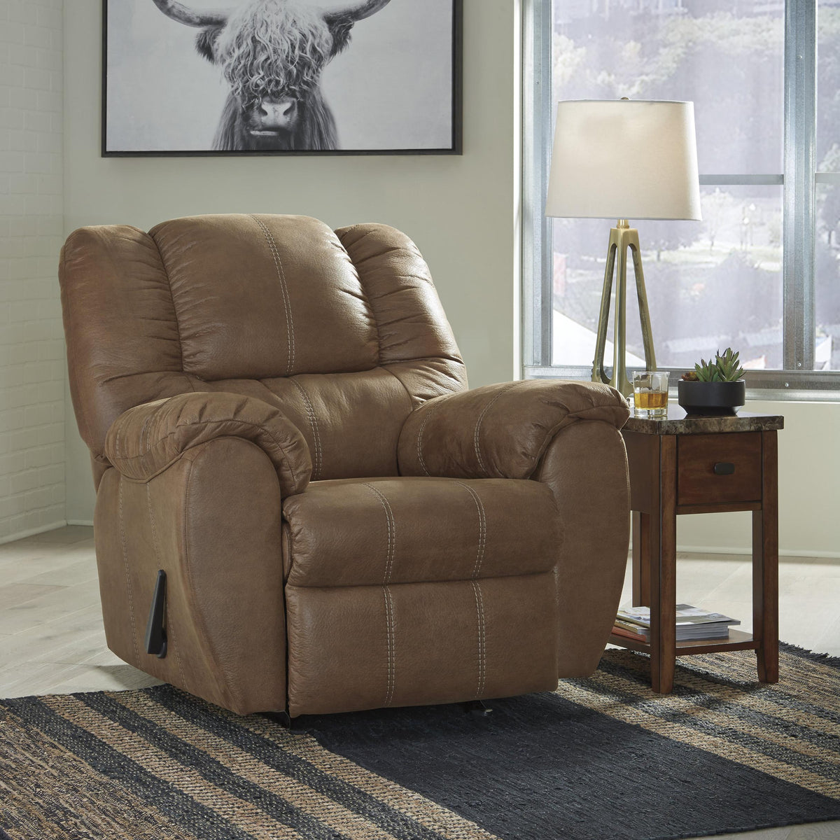 Signature Design by Ashley McGann Rocker Leather Look Recliner 1030225