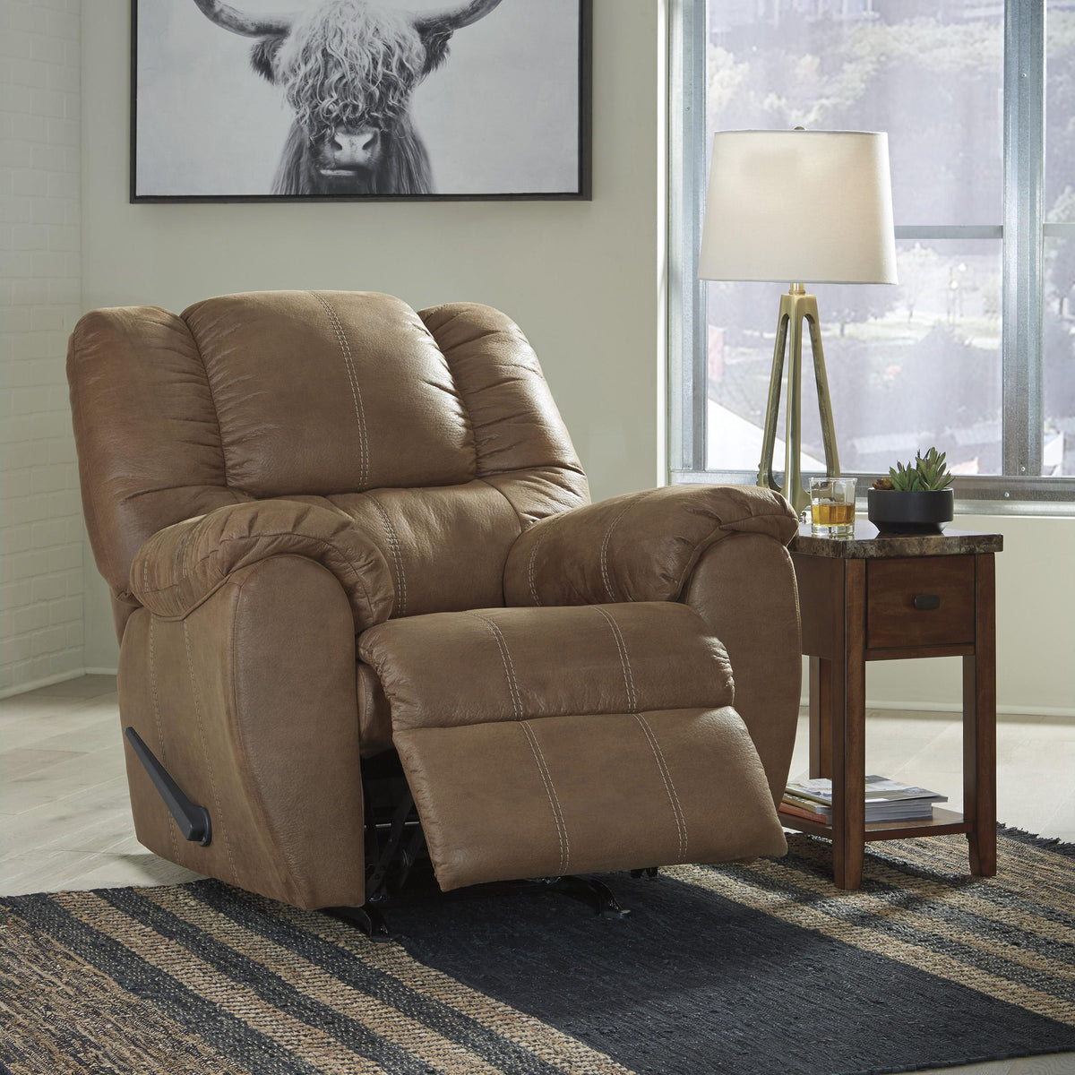 Signature Design by Ashley McGann Rocker Leather Look Recliner 1030225