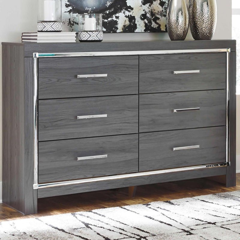 ashley furniture grey dresser Ashley Ralinksi 6 Drawer Dresser in Gray