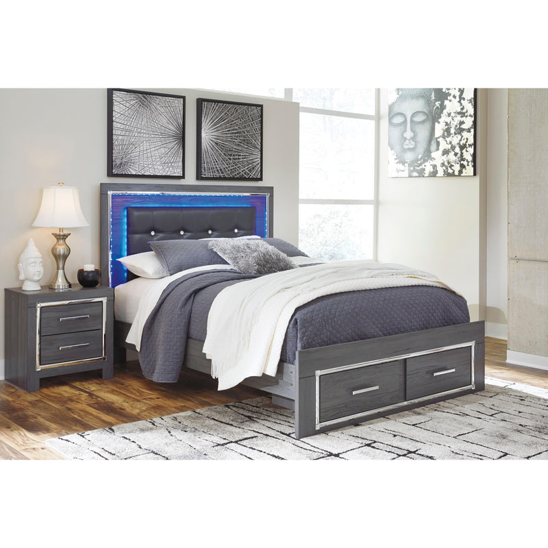 Signature Design by Ashley Lodanna Queen Upholstered Panel Bed with Storage B214-57/B214-54S/B214-96 IMAGE 2