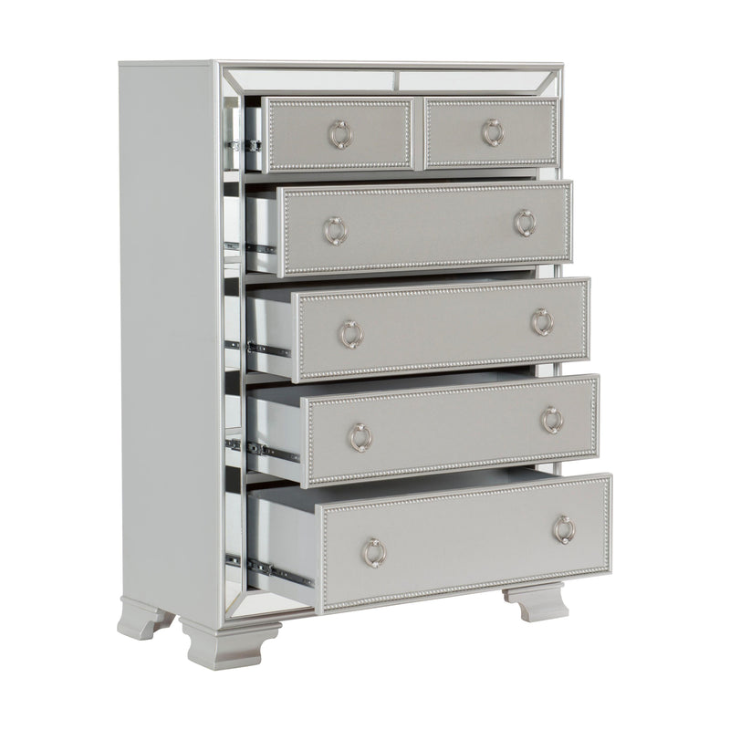 avondale silver dresser Avondale Vanity Dresser with Mirror in Silver 1646-15