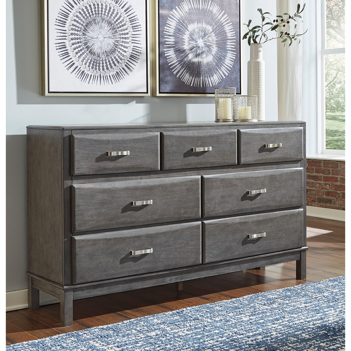 すぐ届く☆Ashley Williams☆ HANDLE WITH CARE 要在庫確認 Signature Design by Ashley Caitbrook 7-Drawer Dresser B476-31