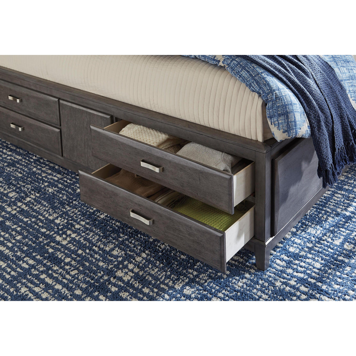 簿記 Signature Design by Ashley Bedroom Caitbrook King Storage