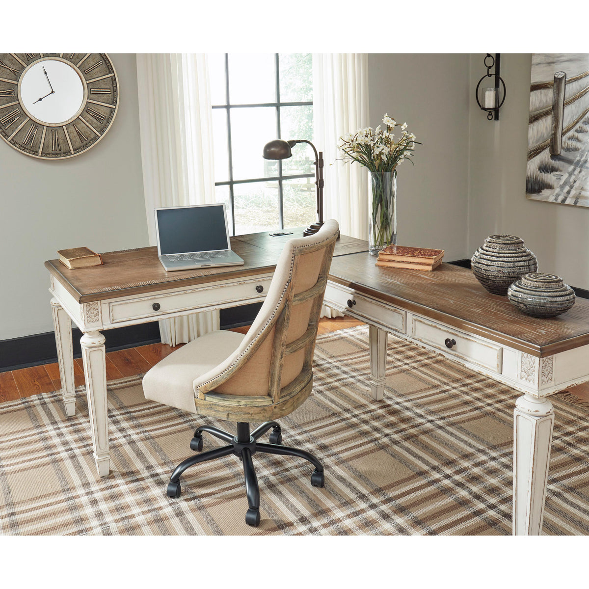Signature Design by Ashley Realyn H743H2 2 pc Home Office Desk