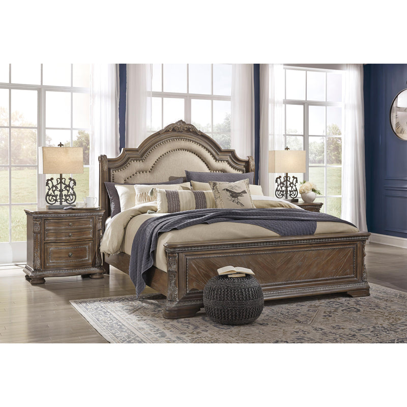 Signature Design by Ashley Charmond Queen Upholstered Sleigh Bed B803-57/B803-54/B803-96 IMAGE 2