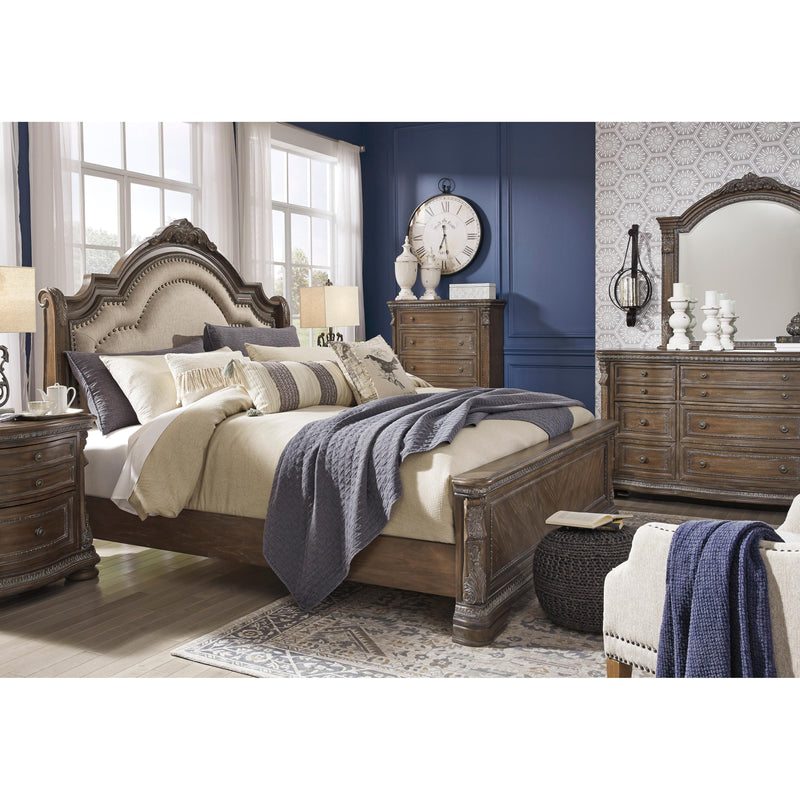 Signature Design by Ashley Charmond Queen Upholstered Sleigh Bed B803-57/B803-54/B803-96 IMAGE 7