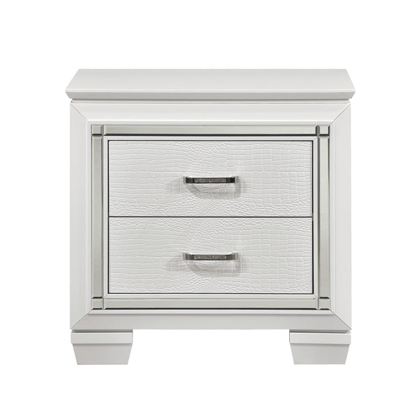 テ*マ様 UNHALFDRAWING LIGHT WEIGHT Aluminiu Homelegance Allura 2-Drawer Nightstand 1916W-4