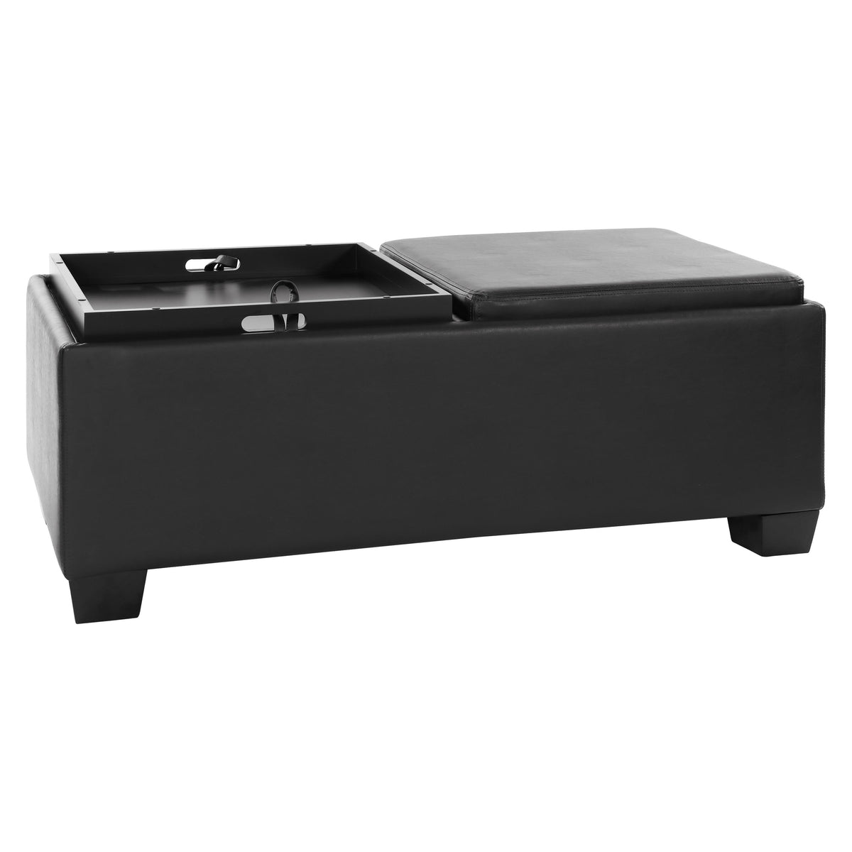 Homelegance Vega Polyurethane Storage Ottoman 458B-PU
