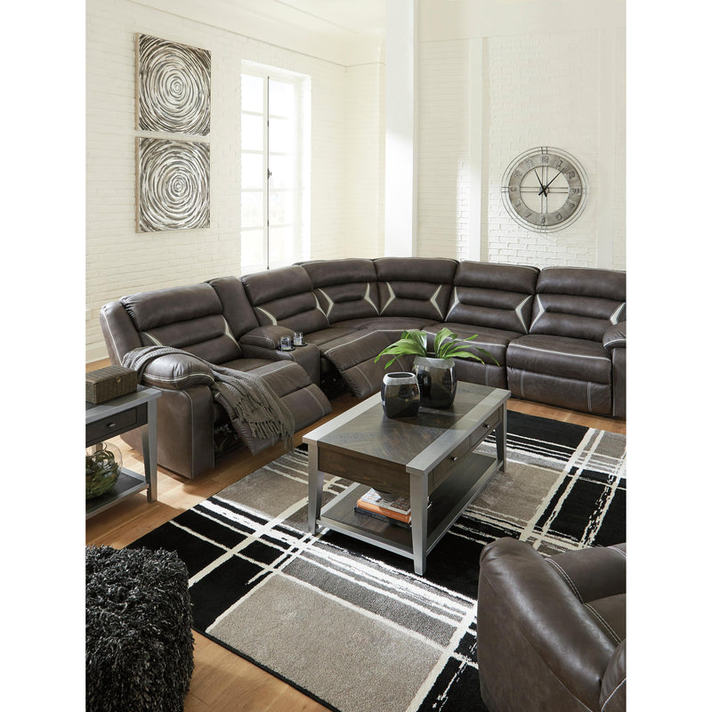 Signature Design by Ashley Kincord Power Reclining Leather Look 4 pc Sectional 1310459/1310477/1310446/1310462 IMAGE 11