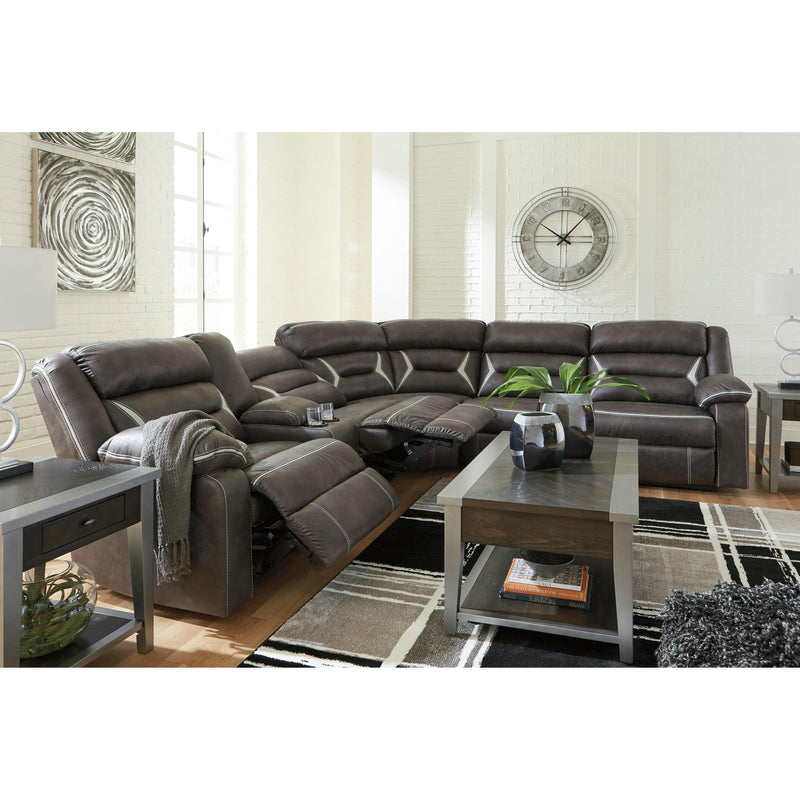 Signature Design by Ashley Kincord Power Reclining Leather Look 4 pc Sectional 1310459/1310477/1310446/1310462 IMAGE 9