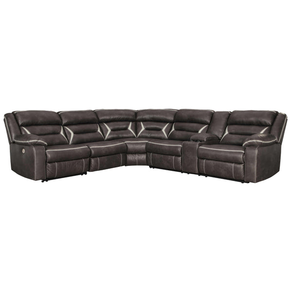 Signature Design by Ashley Kincord Power Reclining Leather Look 4 pc Sectional 1310458/1310446/1310477/1310473 IMAGE 1