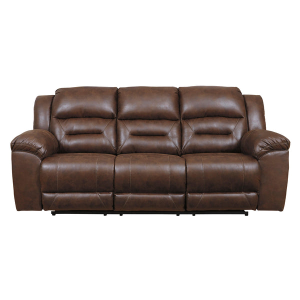 Signature Design by Ashley Stoneland Reclining Leather Look Sofa 3990488 IMAGE 1