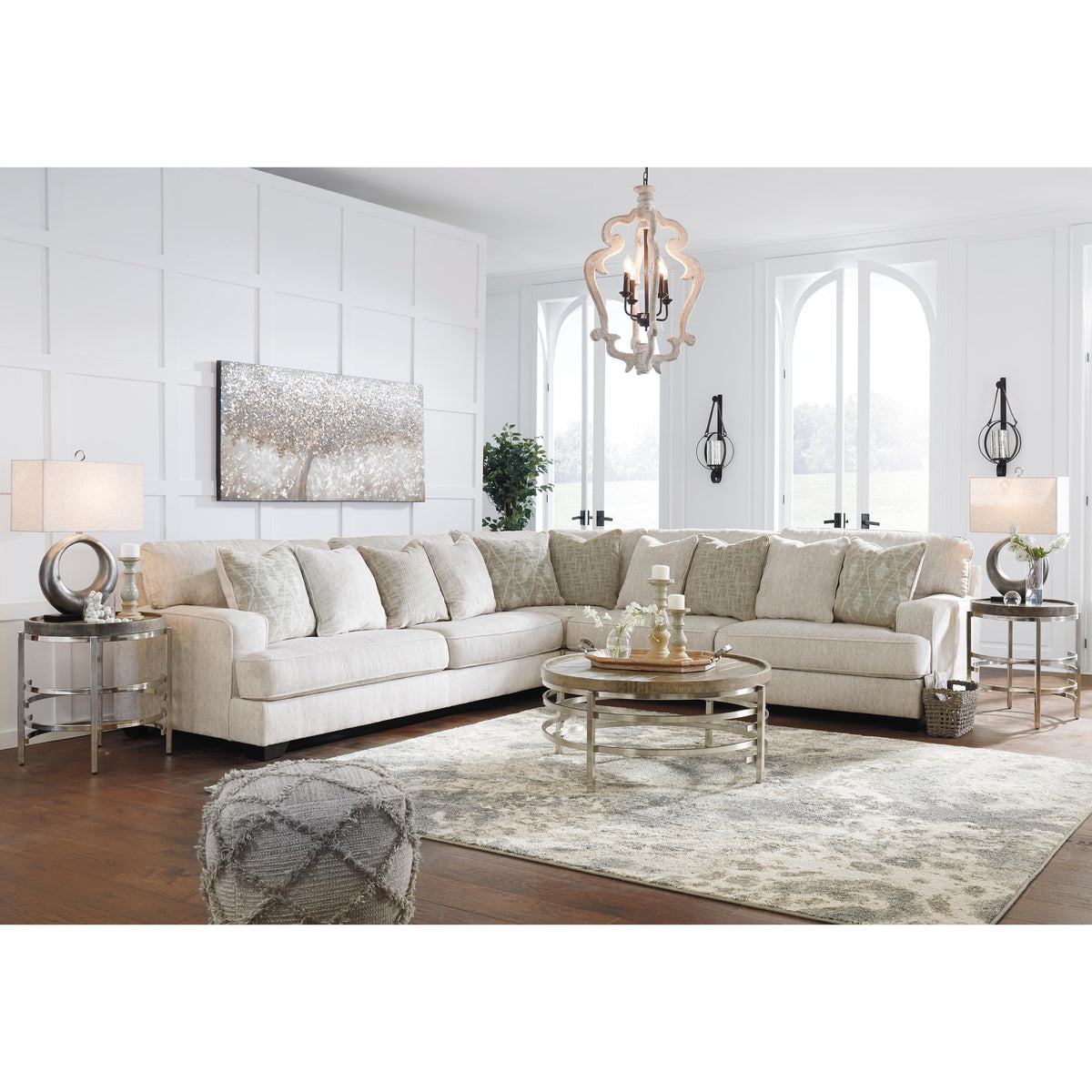Rawcliffe sectional with ottoman discount