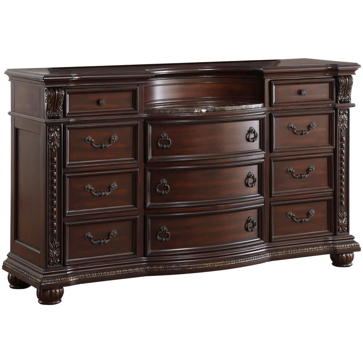 Homelegance Cavalier 1757-5 Dresser, Marble Insert