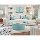 Fusion Furniture Fabric Ottoman 140 GATHERING AQUA IMAGE 2