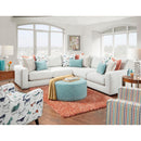 Fusion Furniture Fabric Ottoman 140 GATHERING AQUA IMAGE 3