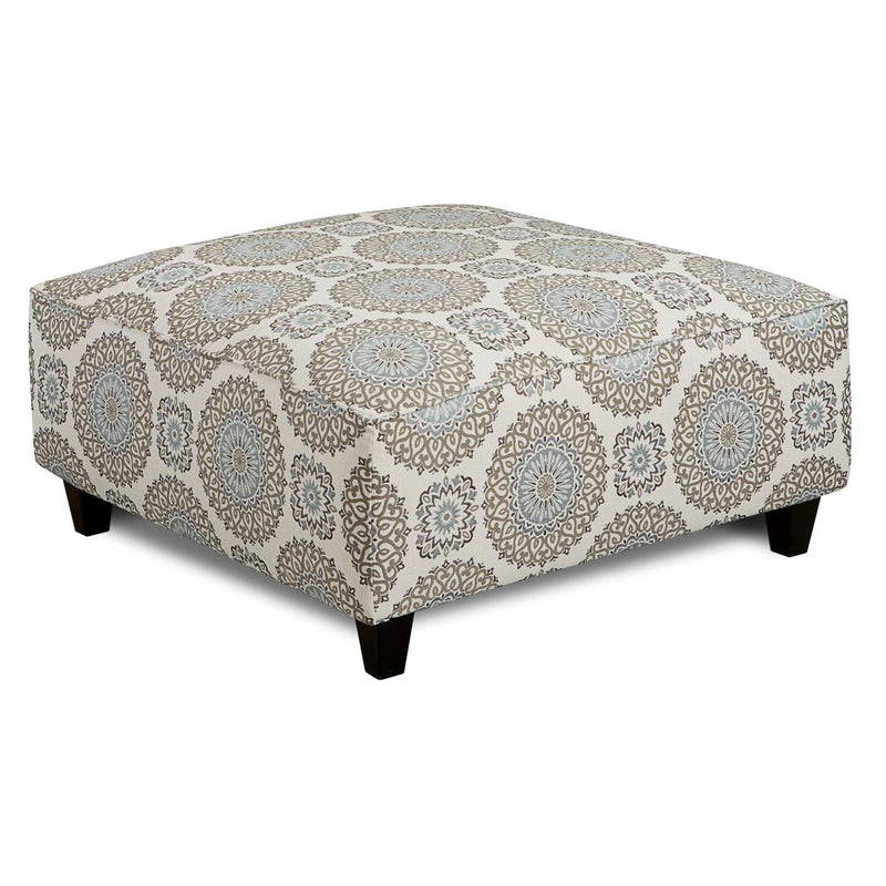 Fusion Furniture Fabric Ottoman 109 BRIANNE TWILIGHT IMAGE 1