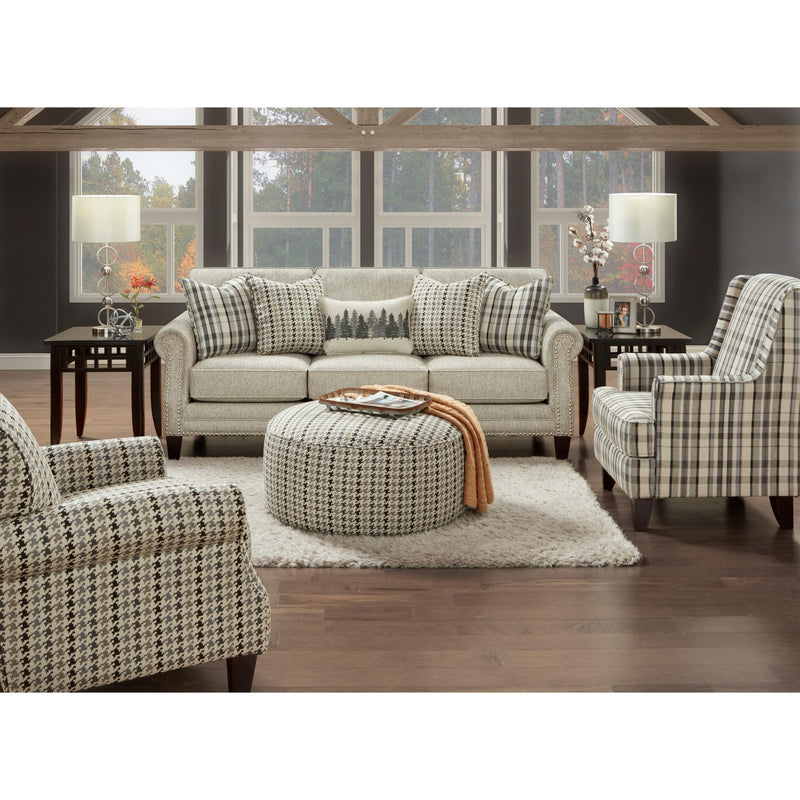 Fusion Furniture Fabric Ottoman 140 HABERDASHERY FLANNEL IMAGE 3