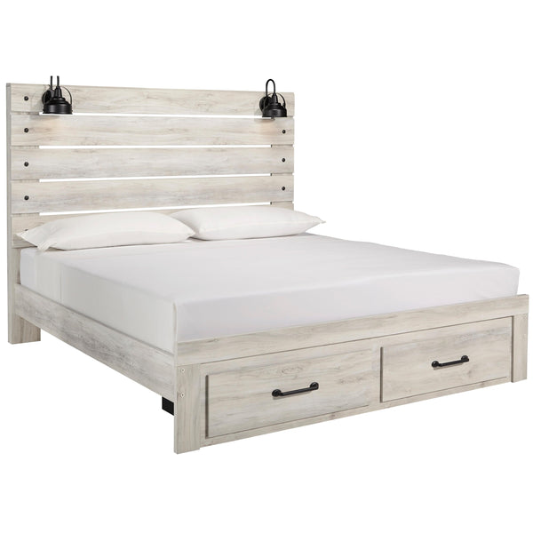 カツケンサンバ Signature Design by Ashley Cambeck King Panel Bed with Storage B192-58