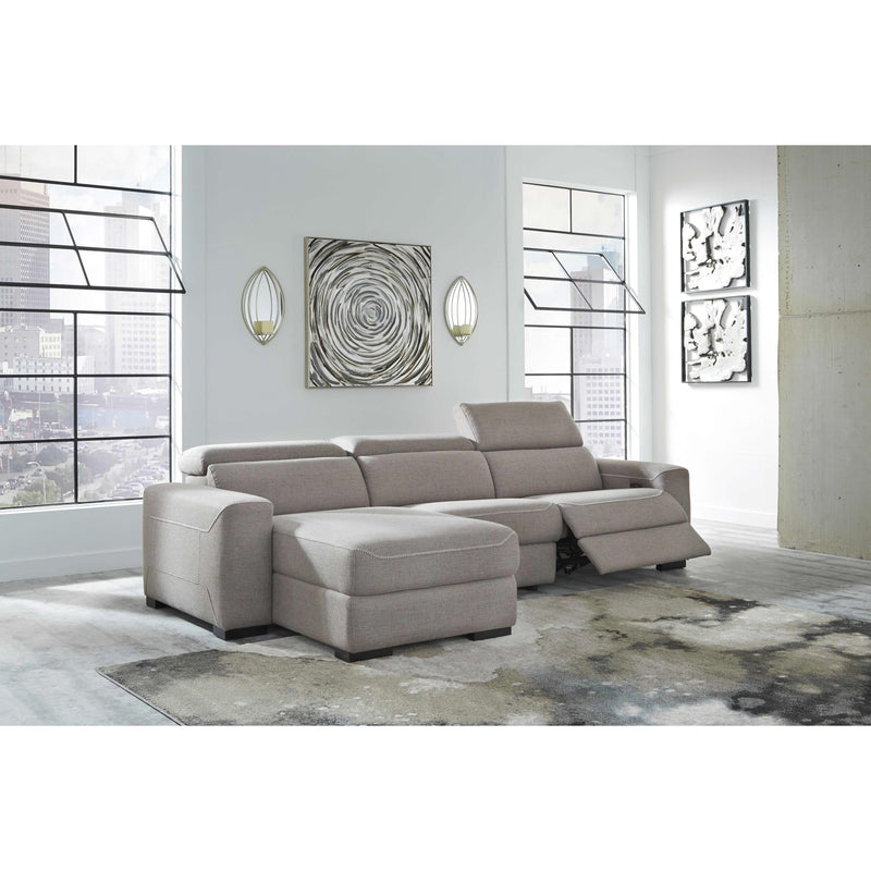 Signature Design by Ashley Mabton Power Reclining Fabric 3 pc Sectional 7700579/7700546/7700562 IMAGE 4
