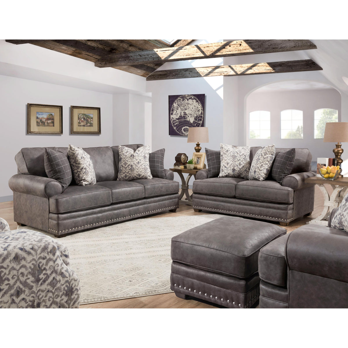 Franklin McClain Stationary Fabric Sofa 91440 1908-05 Franklin McClain Stationary Fabric Sofa 91440 1908-05