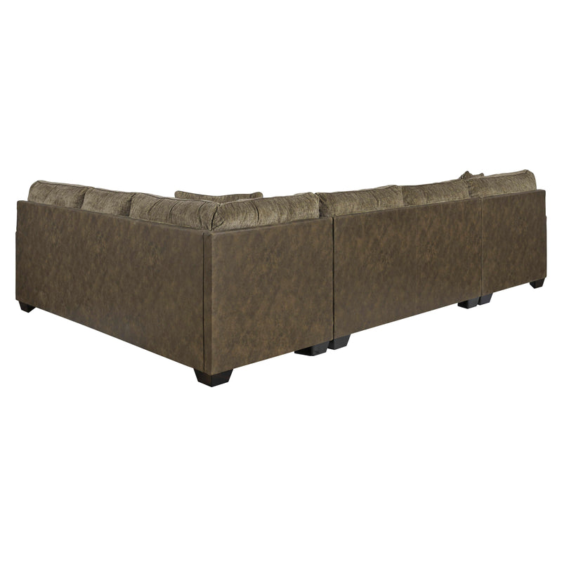  Benchcraft Abalone Fabric and Leather Look 3 pc Sectional 9130216/9130234/9130267 IMAGE 2