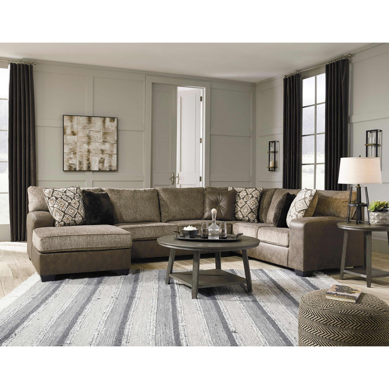  Benchcraft Abalone Fabric and Leather Look 3 pc Sectional 9130216/9130234/9130267 IMAGE 5