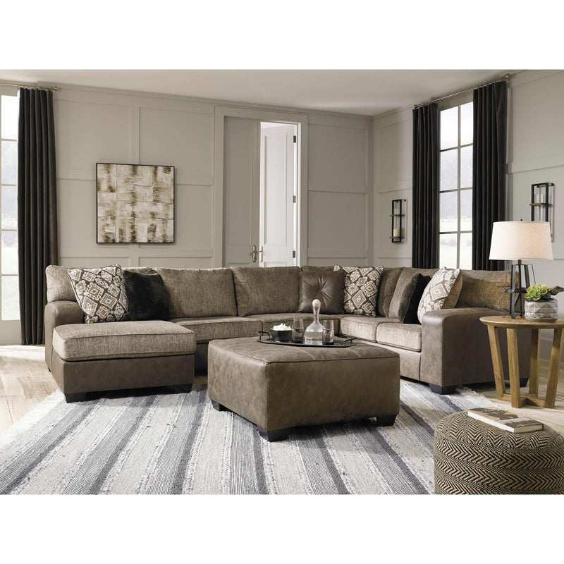  Benchcraft Abalone Fabric and Leather Look 3 pc Sectional 9130216/9130234/9130267 IMAGE 8