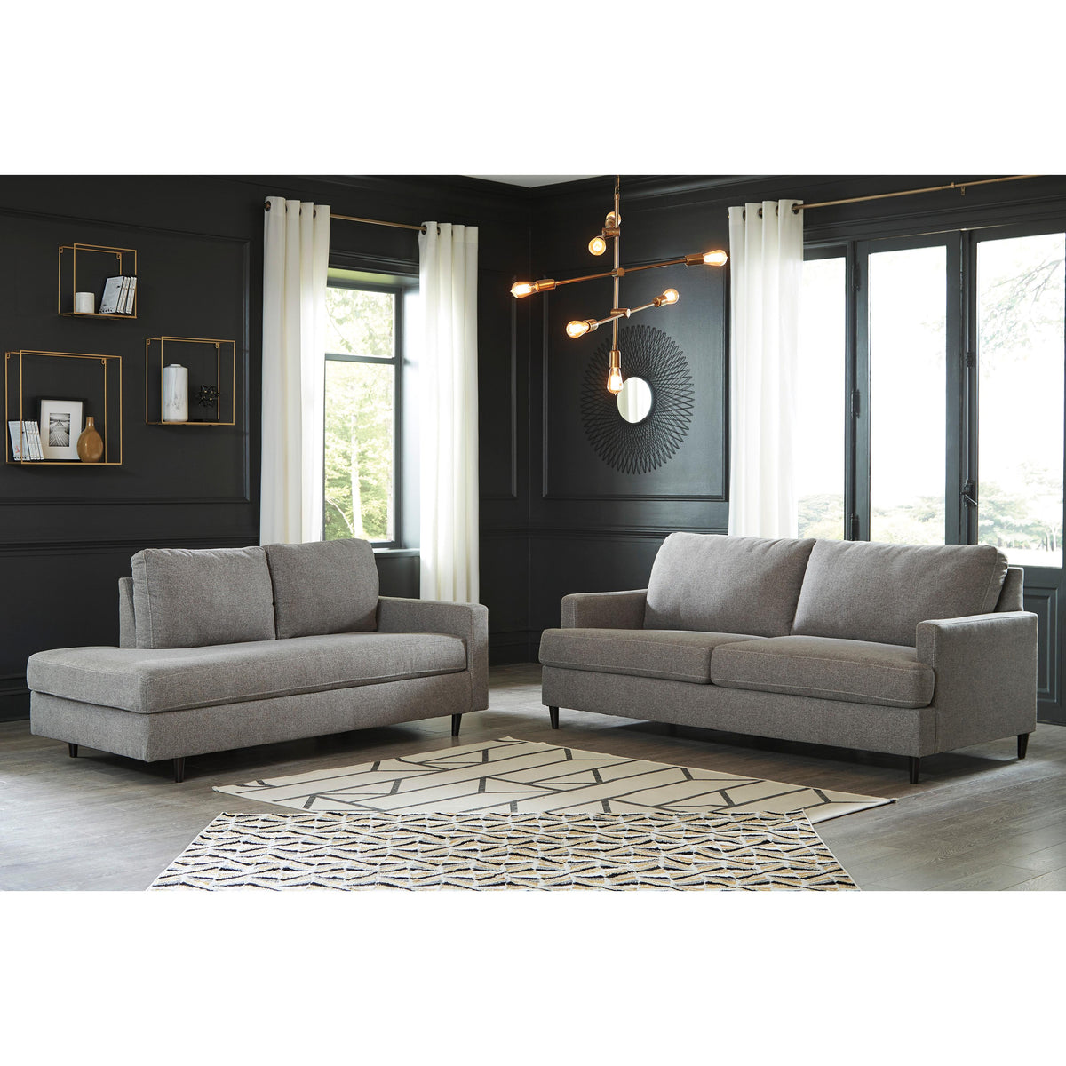 お*座様 Left Back Wash 190 Ashley Lyman Fabric Chaise 9330317