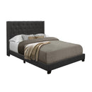 Homelegance Platform Upholstered King Bed SH215KDGR-1* King Bed - Dark Grey IMAGE 2