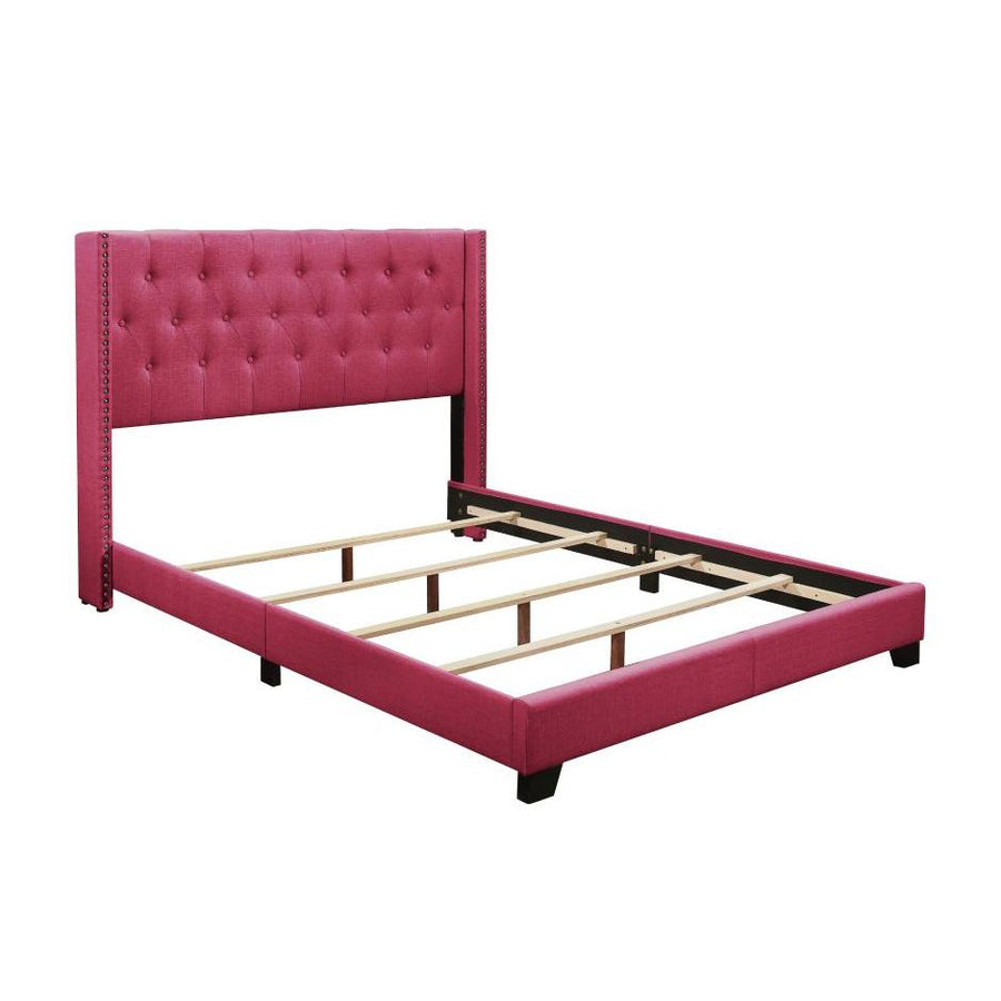 Homelegance Queen Upholstered Platform Bed SH215PNK-1* Queen