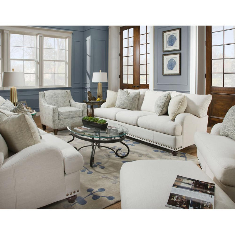 Franklin Brinton Stationary Fabric Sofa 894-40 3607-28 IMAGE 2