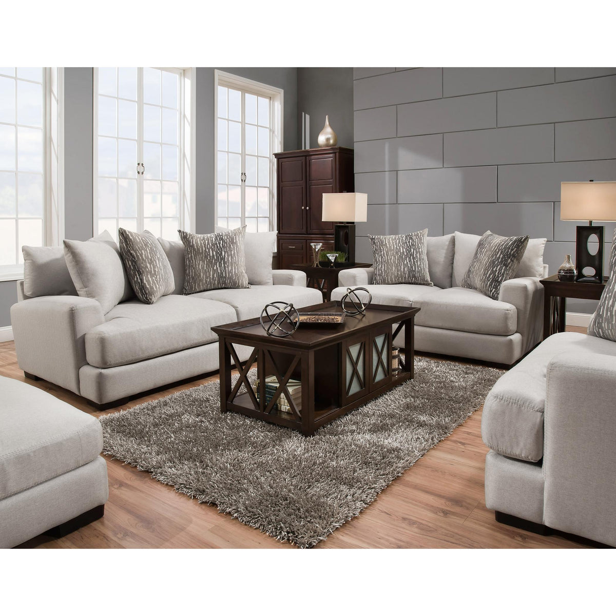 Franklin Oslo Stationary Fabric Sofa 808-40 3514-08