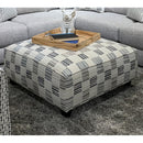 Fusion Furniture Fabric Ottoman 109 MICROCHIP DENIM IMAGE 2