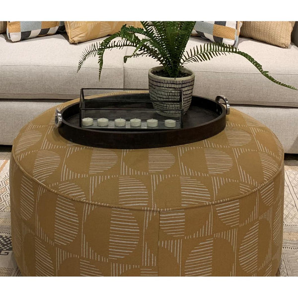 Fusion Furniture Fabric Ottoman 140 UNIQUE SQUASH IMAGE 1