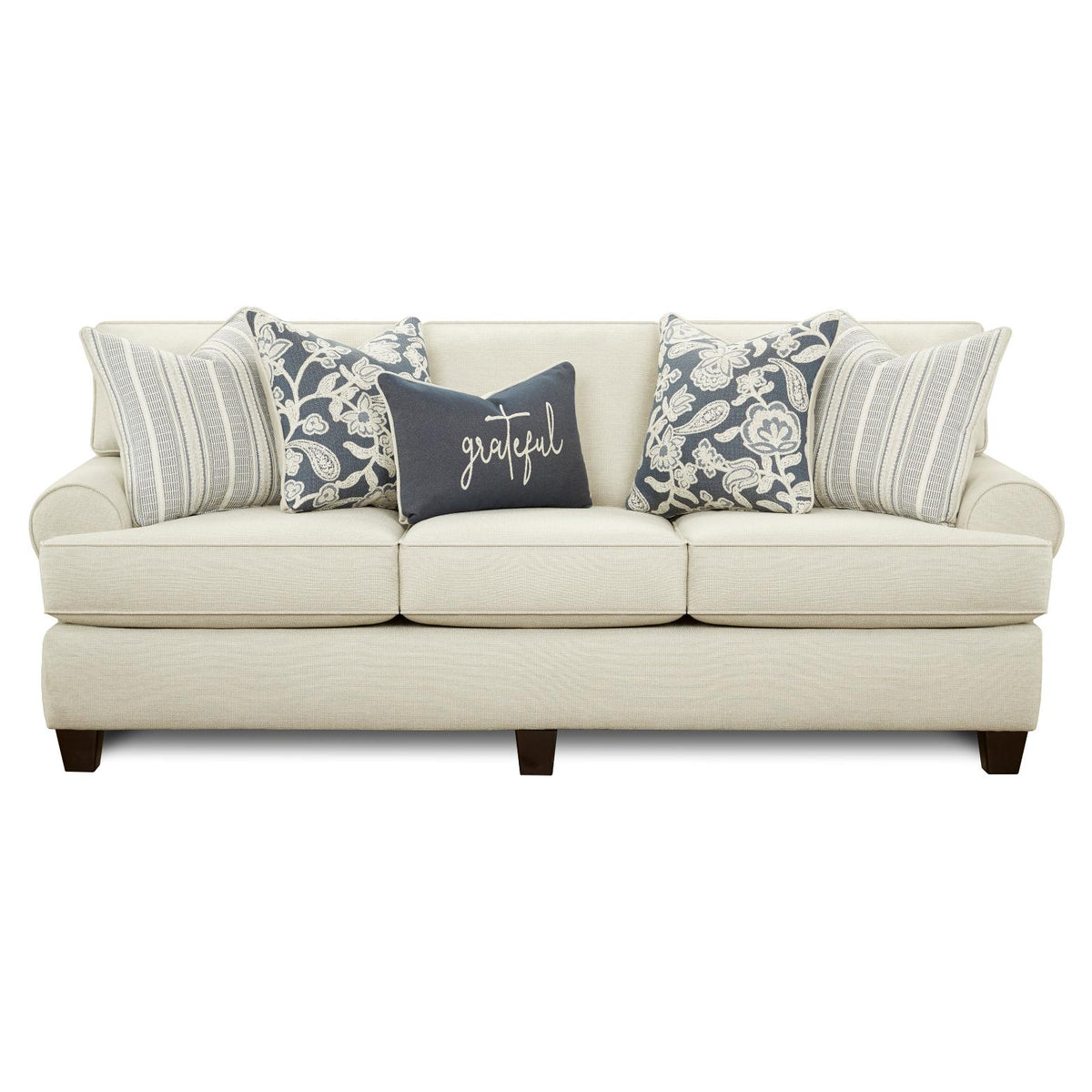 新品　SESSIONS AWESOME 147cm Awesome Oatmeal Sofa by Fusion Furniture 39-00KP