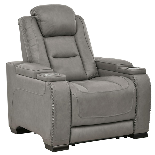 Signature Design by Ashley The Man-Den Power Leather Match Recliner U8530513 IMAGE 1