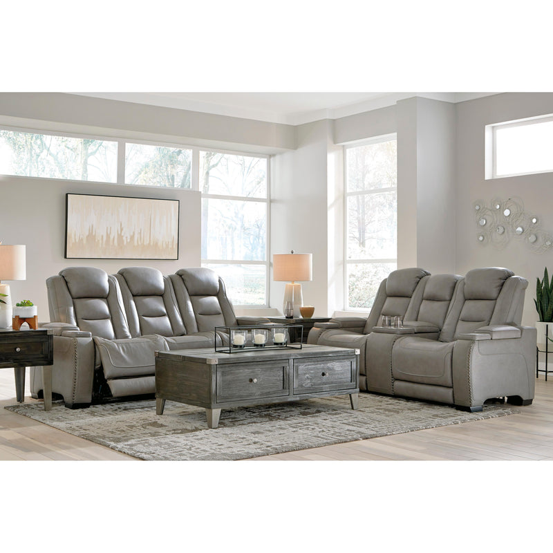 Signature Design by Ashley The Man-Den Power Reclining Leather Match Loveseat U8530518 IMAGE 13