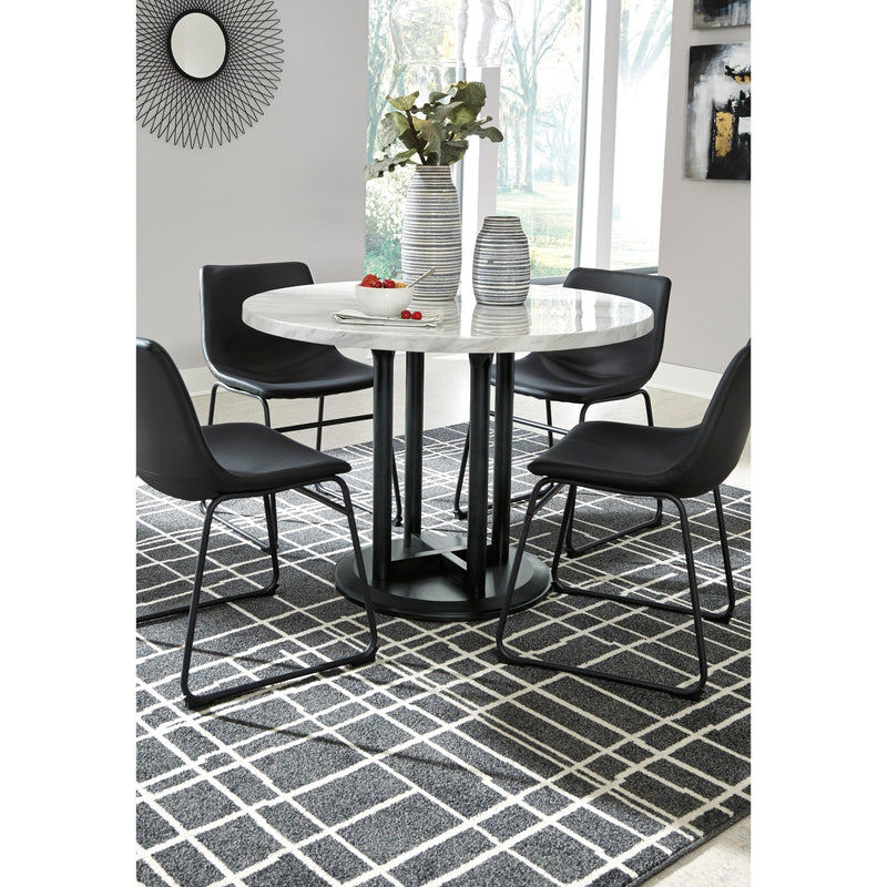 Signature Design by Ashley Round Centiar Dining Table with Marble Top and Pedestal Base D372-14 IMAGE 7