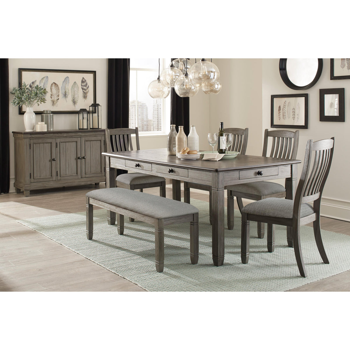 Homelegance Granby 5627GY-72 Dining Table