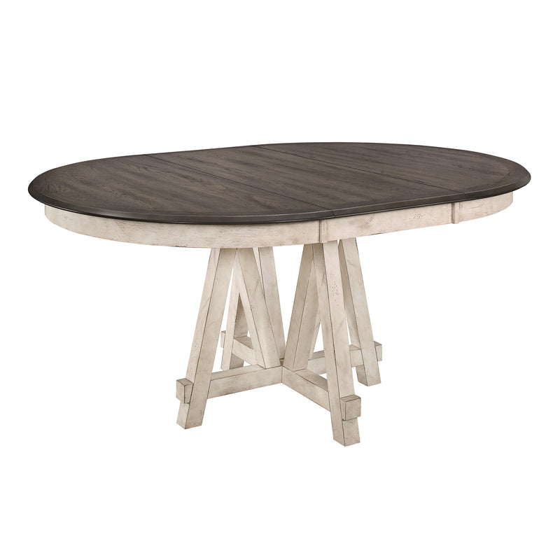 Homelegance Oval Clover Dining Table with Pedestal Base 5656-66* IMAGE 1
