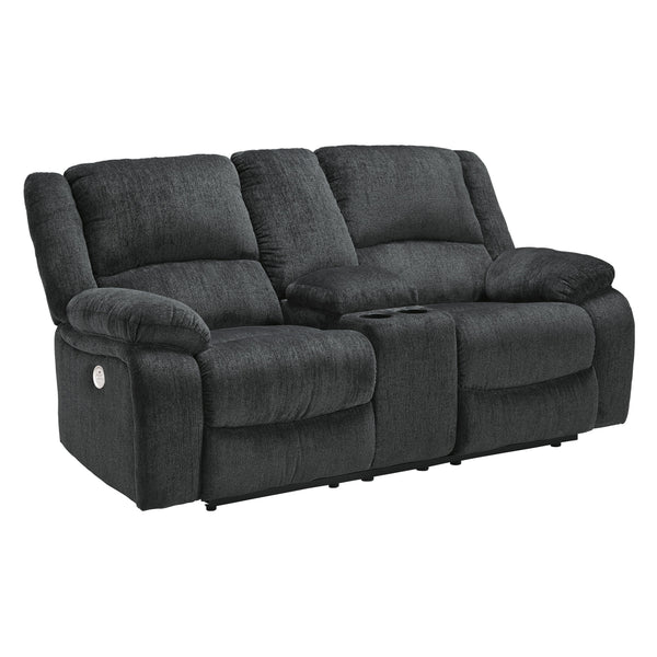 Signature Design by Ashley Draycoll Power Reclining Fabric Loveseat 7650496 IMAGE 1